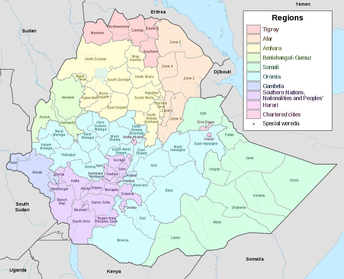 hawassa Etiopia kartta