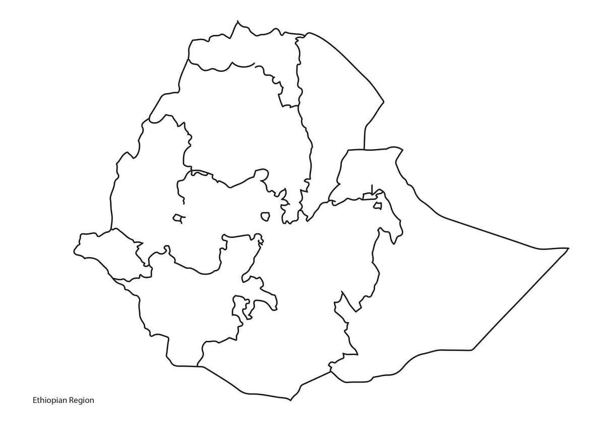 tyhjä kartta Etiopia