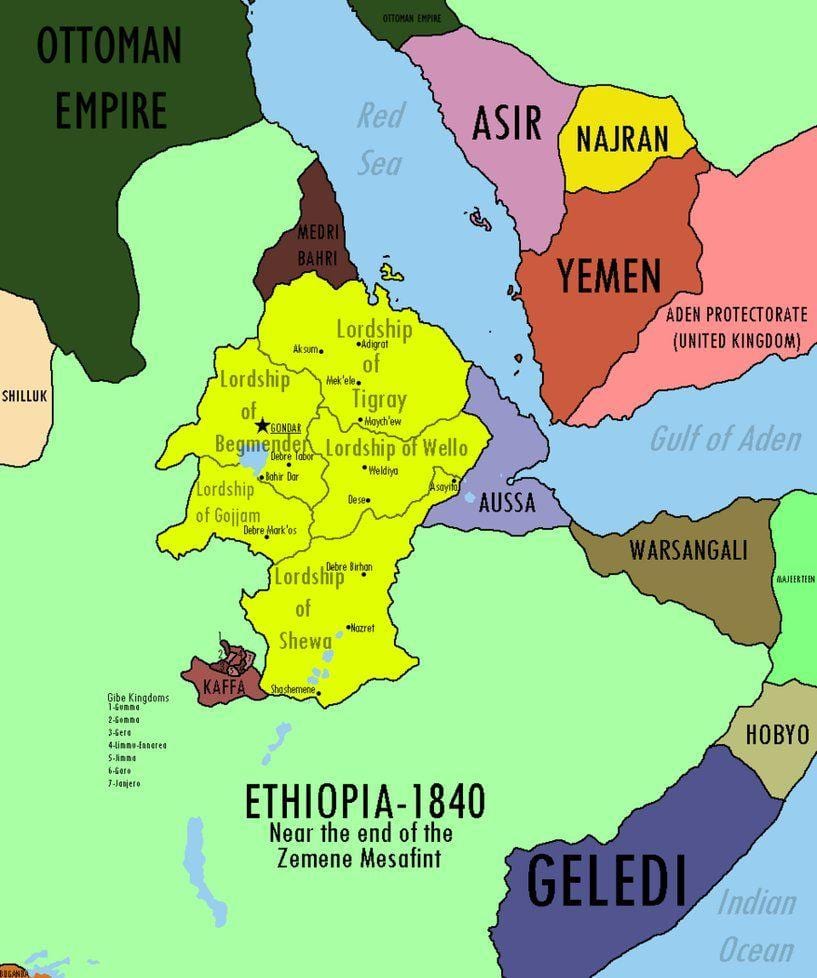 kartta Etiopian empire