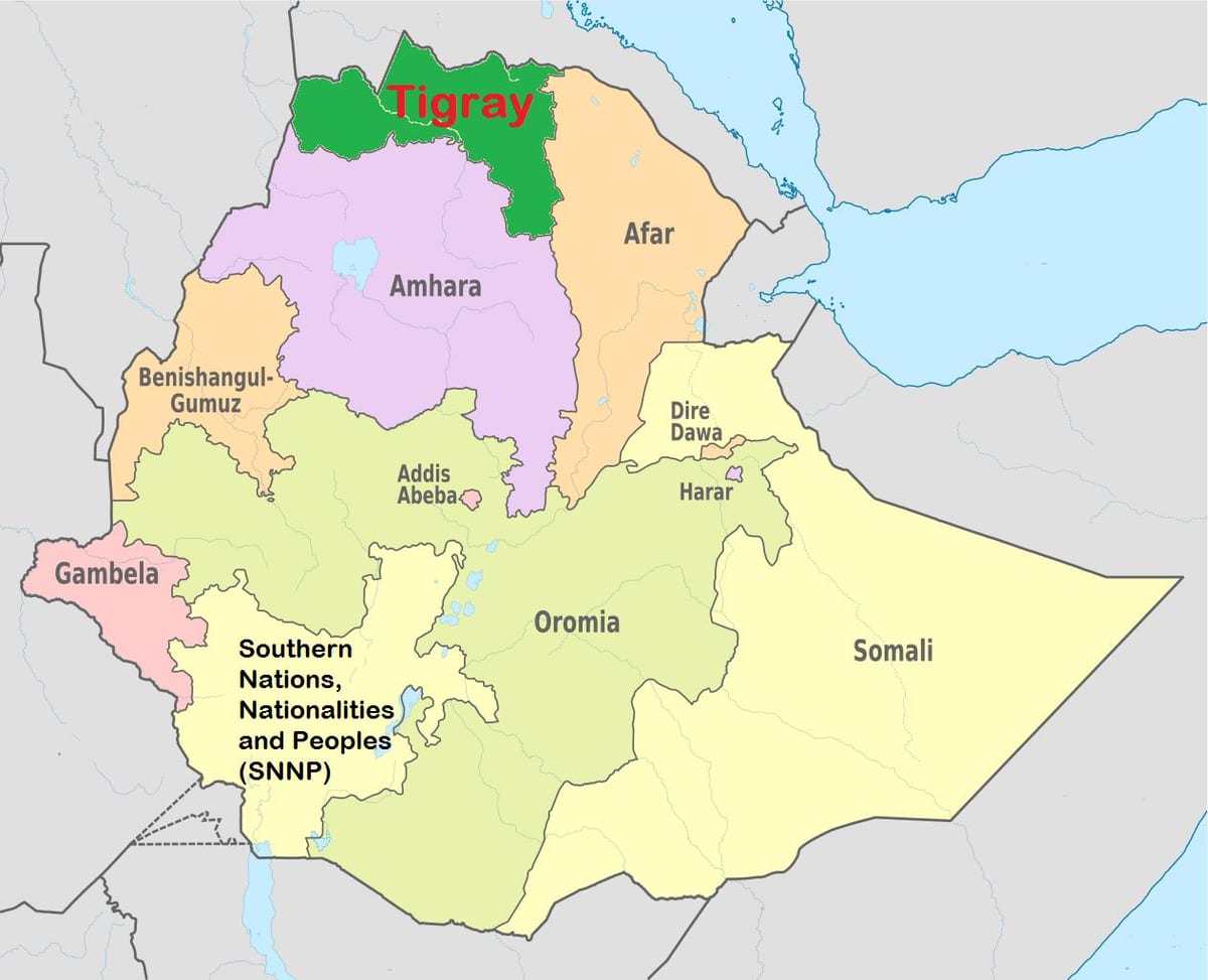 Etiopian kenia kartta