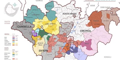 Kartta Etiopia kahvi
