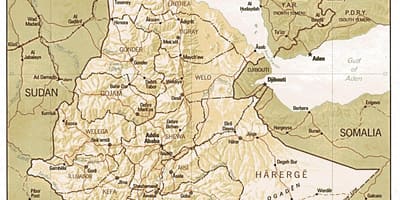 Kartta Etiopian kartta vanha