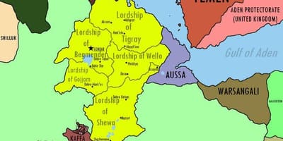 Kartta Etiopian empire