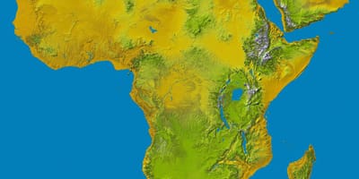 Kartta Etiopian ylängöillä maailman