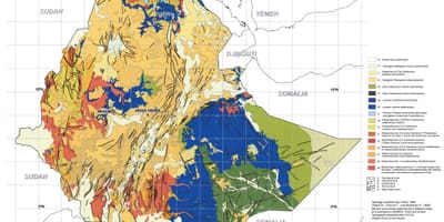 Kartta geologinen kartta Etiopia
