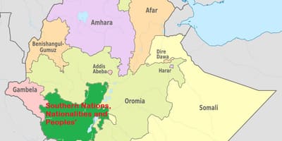 Kartta snnpr Etiopia